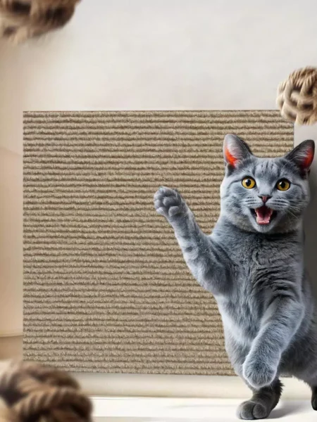 Самоклеюча кігтеточка дряпка для котів 30x30 см бежева